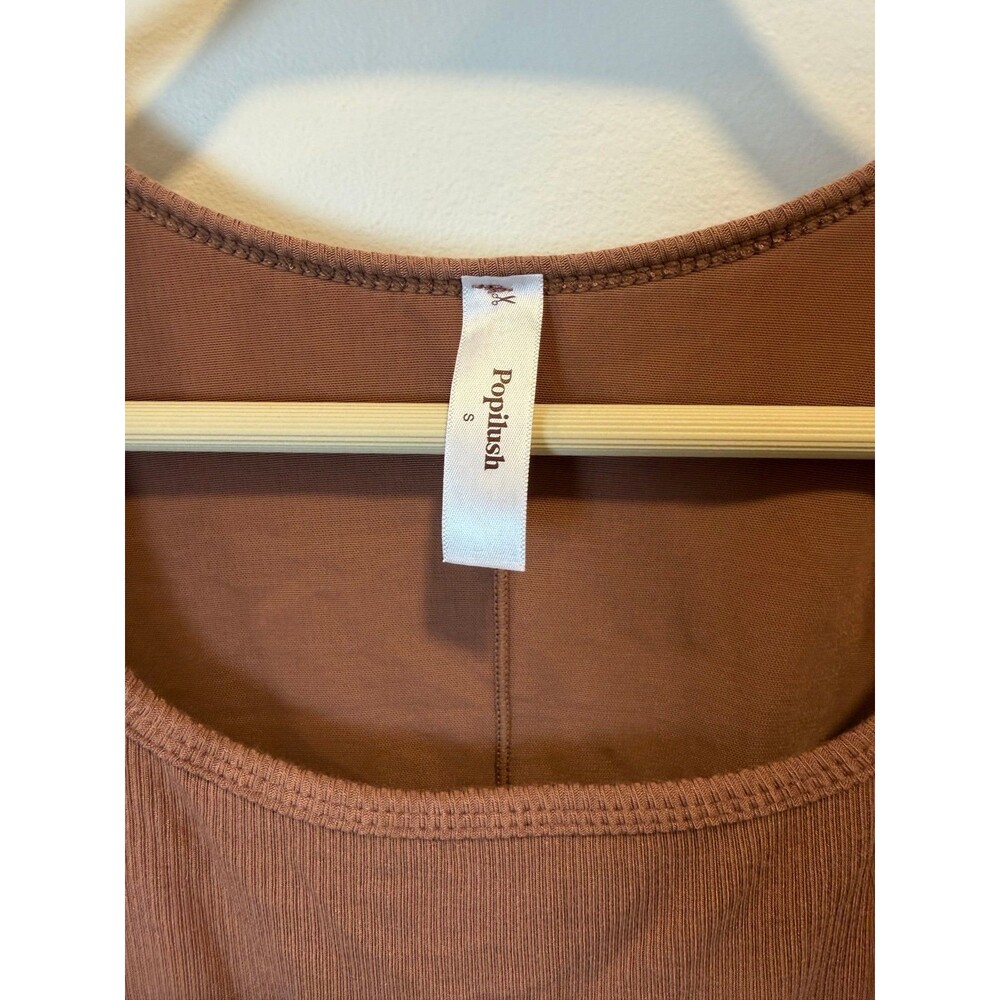 Popilush Built In Shapewear Ribbed Mini Dress - Picture 3 of 5